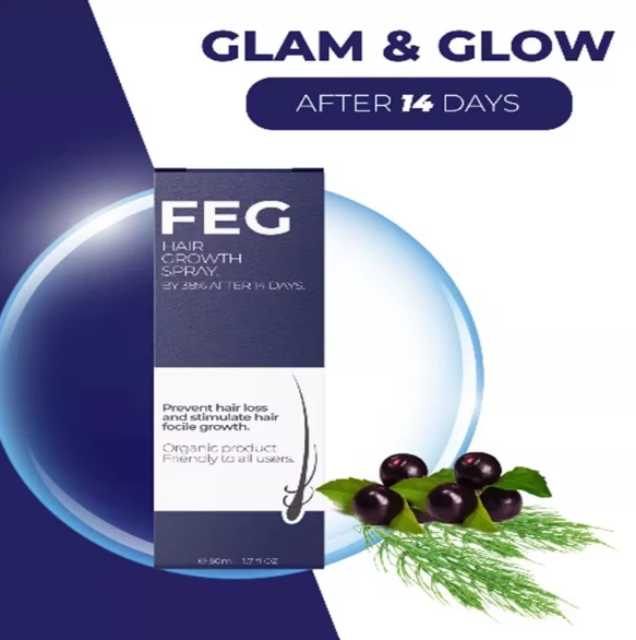 FEG Hair Growth Spray – Natural Hair Restoration for Thicker, Healthier Locks