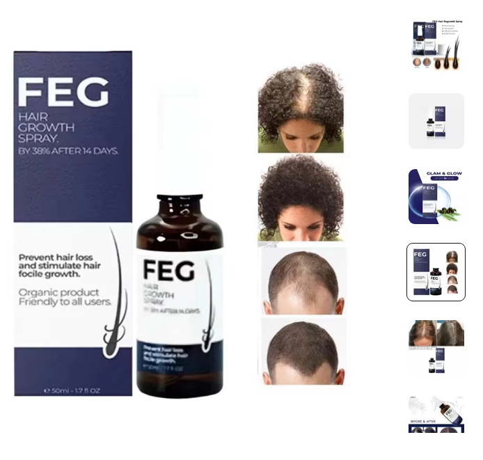 FEG Hair Growth Spray – Natural Hair Restoration for Thicker, Healthier Locks